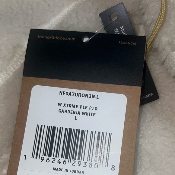 NWT The North Face Pullover 1/2 Zip Fleece Jacket in Gardenia White - Picture 7 of 9